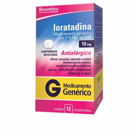 Loratadina 10MG Comprimido revestido Caixa com 12 Comprimidos - Imagem 1