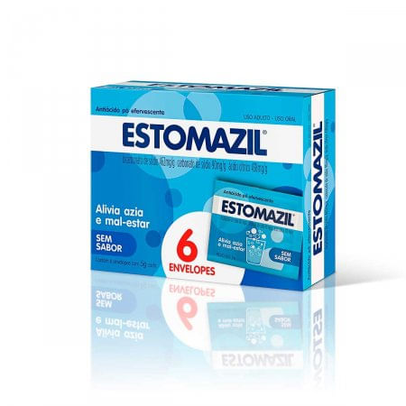 Estomazil 438MG/G + 462MG/G + 90MG/G Pó efervescente - 6 Envelopes com 5 g - Imagem 1