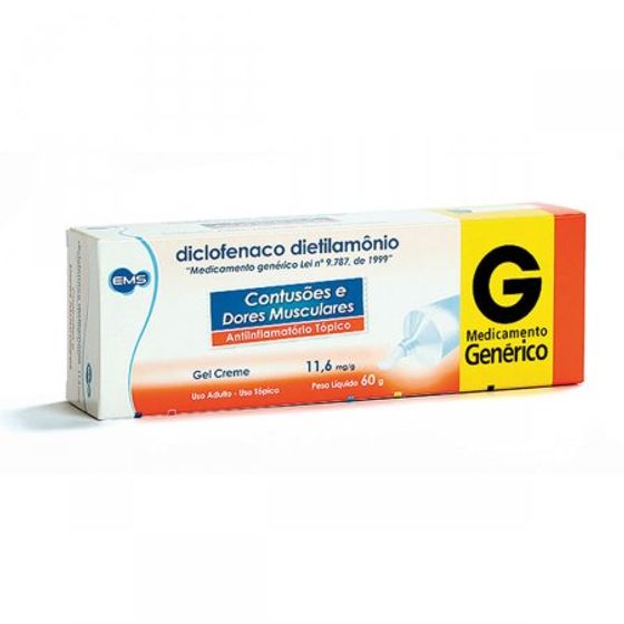 Diclofenaco Dietilamônio 11.6MG/G Gel dermatológico - Bisnaga com 60 g - Imagem 1