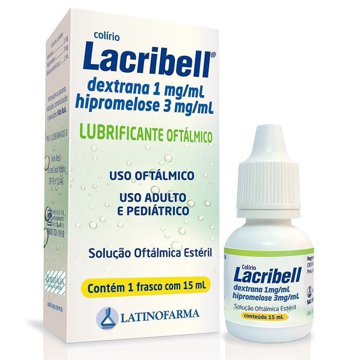Lacribell 1mg/mL + 3mg/mL Solução Oftálmica - Frasco com 15 mL - Imagem 1