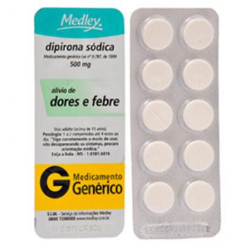 Dipirona 500mg Comprimido - Blíster com 10 Comprimidos - Imagem 1