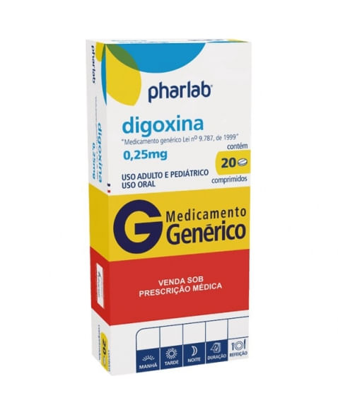 Digoxina 0.25MG Comprimido - Caixa com 20 Comprimidos - Imagem 1