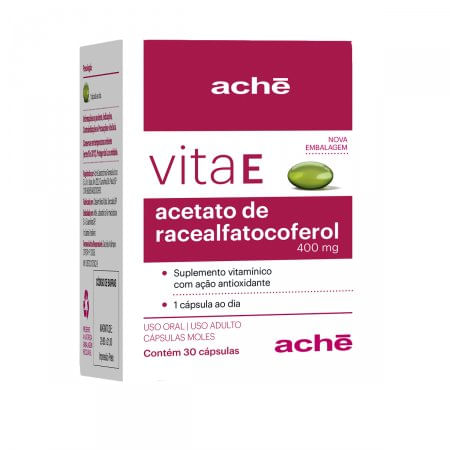 Vita E 400MG Cápsula mole - Frasco com 30 Cápsulas - Imagem 1