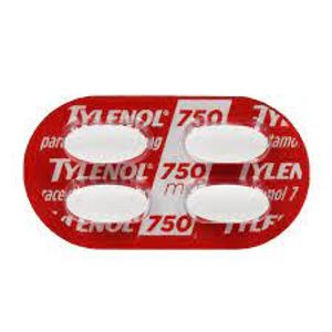 Tylenol 750mg Comprimido revestido - Blíster com 4 Comprimidos