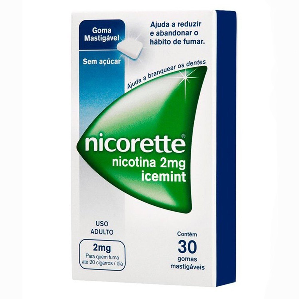 Nicorette 2MG Goma   Caixa com 30 Gomas - Imagem 1