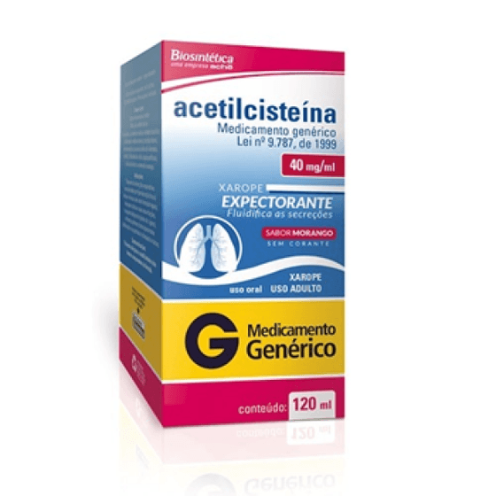 Acetilcisteína 40MG/ML Xarope - Frasco com 120 mL - Imagem 1