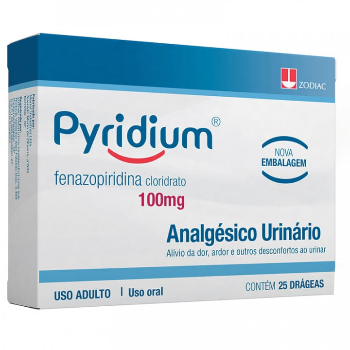 Pyridium 100MG Comprimido revestido - Caixa com 25 Comprimidos - Imagem 1
