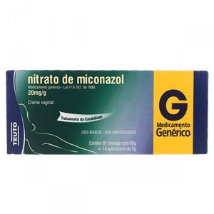 Nitrato de Miconazol 20MG/G Creme vaginal - 1 Bisnaga com 80g