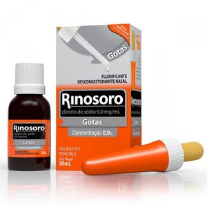 RINOSORO 9 + 9MG/ML SOLUÇÃO NASAL - Frasco com 30 mL
