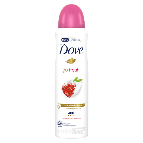 Desodorante Dove Go Fresh Roma e Verbena aerosol, 150mL - Imagem 1