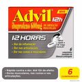 Advil 12H 600MG Comprimido revestido de ação prolongada - Caixa com 6 Comprimidos