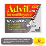 Advil 12H 600MG Comprimido revestido de ação prolongada - Caixa com 6 Comprimidos