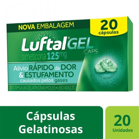 Luftal Gel Caps 125MG Cápsula mole - 20 Capsulas - Imagem 1