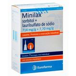 Minilax 7.7mg/g + 714mg/g Solução Retal - 7 Bisnagas com 6.5g