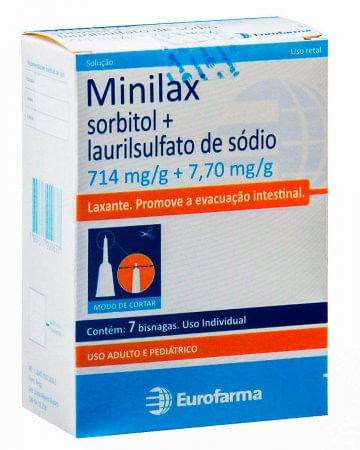 Minilax 7.7mg/g + 714mg/g Solução Retal - 7 Bisnagas com 6.5g - Imagem 1