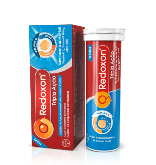 Redoxon Tripla Ação Sabor Laranja 30 Comprimidos Efervescentes - Imagem 1