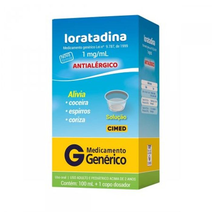 Loratadina 1MG/ML Xarope - 1 Xarope - Imagem 1