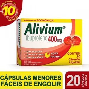 Alivium 400mg Cápsula mole   Caixa com 20 Cápsulas