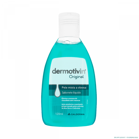 Dermovitin Original Pele Mista Sabonete Líquido 120mL - Imagem 1