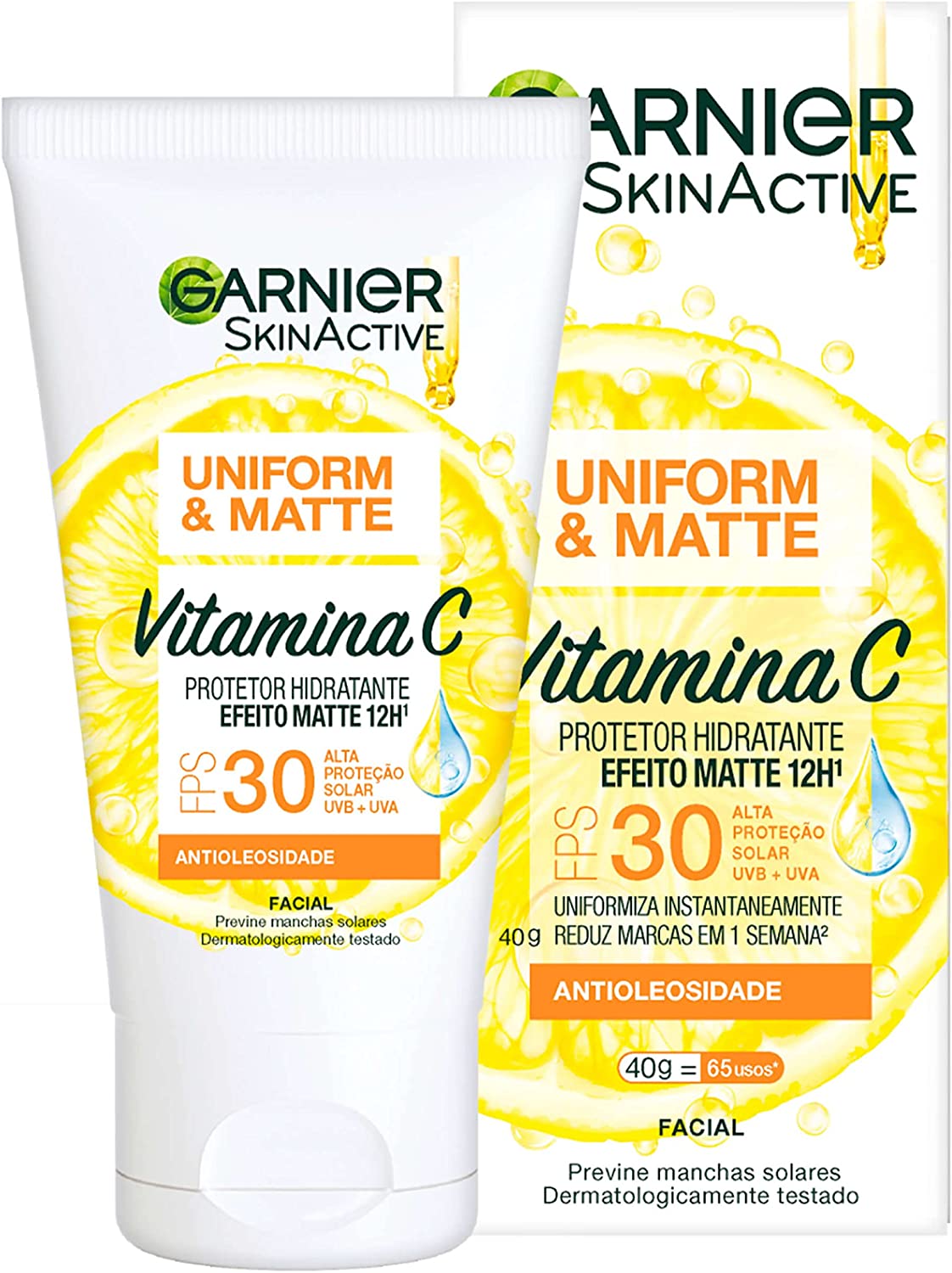 Garnier Skinactive Uniform E Matte Vitamina C FPS30 Creme 40G - Imagem 1