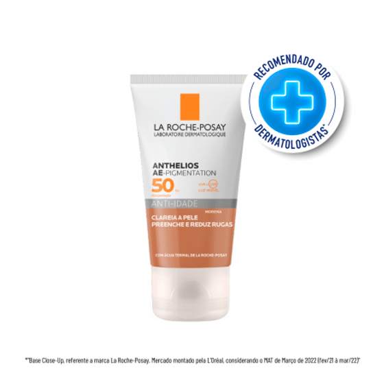 Protetor Solar Facial FPS50 La Roche-Posay Anthelios Ae-Pigmentation Anti-Idade com Cor Morena 40g - Imagem 3