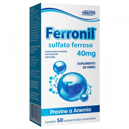 Ferronil 40mg - 50 Comprimidos Revestidos - Imagem 1