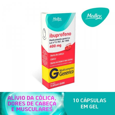 Ibuprofeno 400MG - 10 Capsulas - Imagem 1
