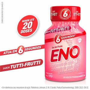 Sal de Fruta Eno 2.13G + 2.31G + 5G Pó efervescente Sabor Tutti Frutti - Frasco com 100 g