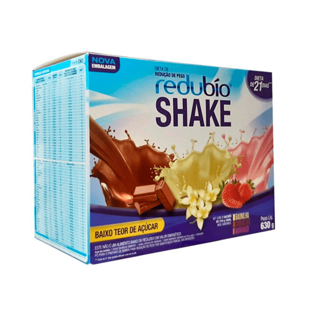 Shake Redubío Chocolate + Baunilha + Morango, 630G - Imagem 1