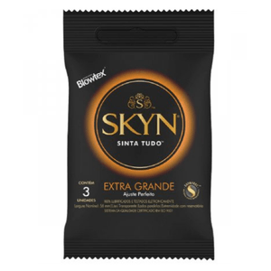 Preservativo Blowtex Skyn extra grande com 3 unidades