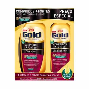 Kit Niely Compridos Mais Fortes Shampoo + Condicionador Shampoo 300mL + Condicionador 200mL