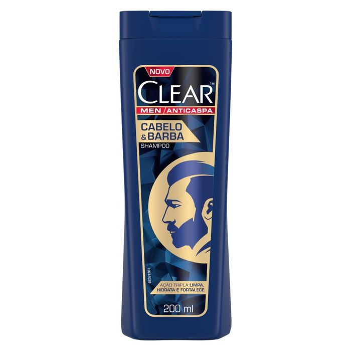 Shampoo Clear Men Cabelos e Barbas Com 20mL - Imagem 1