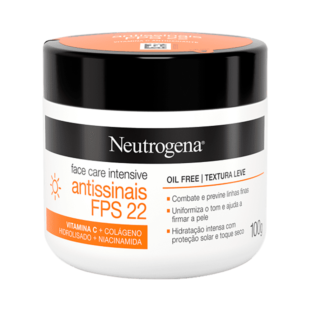 Face Care Intensive Neutrogena Creme Antissinais FPS22 100G - Imagem 1