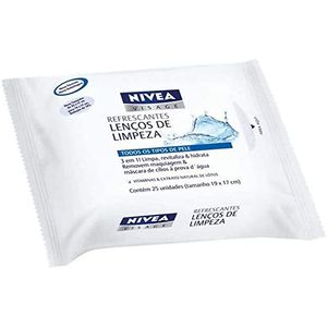 Lenco de Limpeza Demaquilante 3 Em 1 Nivea 25 Unidades