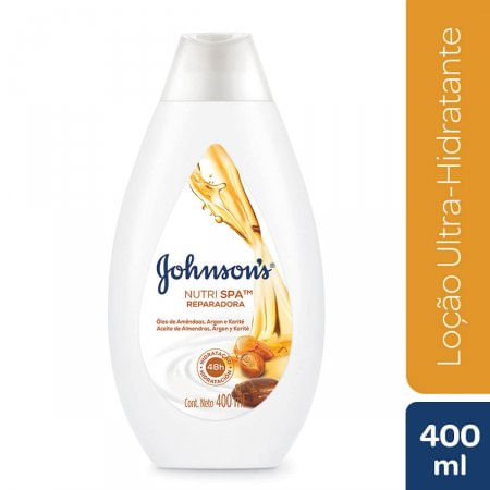 Johnsons Nutri Spa Reparadora Óleo de Amêndoas E Karité Loção 400mL - Imagem 1