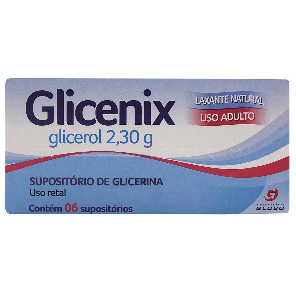 Glicenix 6 Supositórios de Glicerina - Imagem 1
