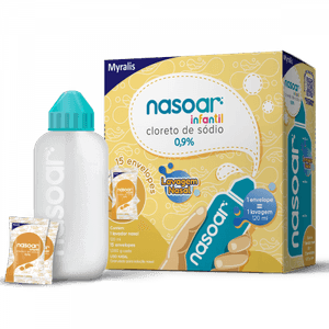 Nasoar Infantil 0,9% Solução Nasal 15 Envelopes com 1g
