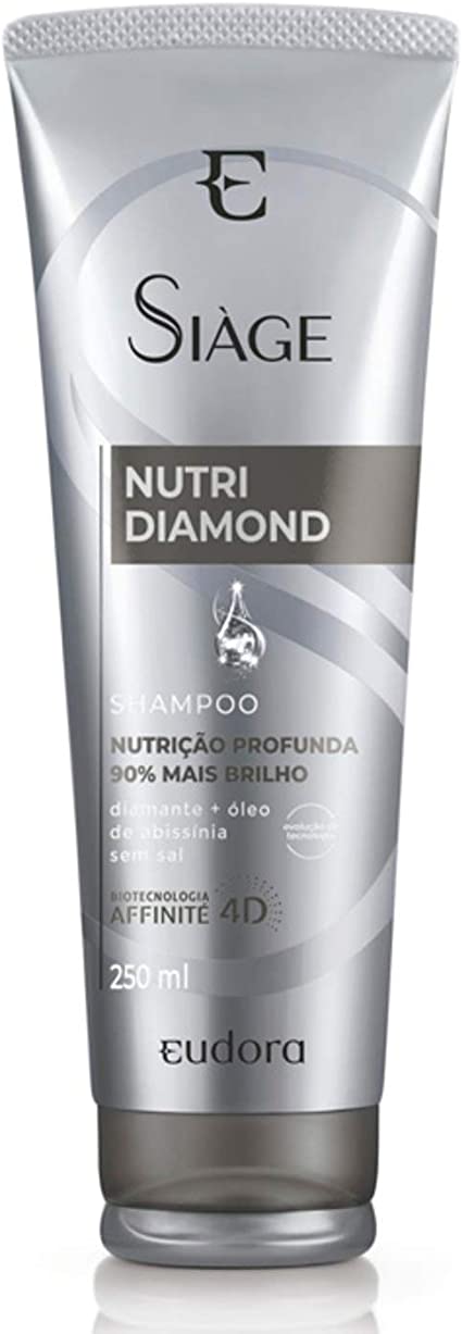 Shampoo Eudora Siàge Nutri Diamond Bisnaga 250Ml - Imagem 1