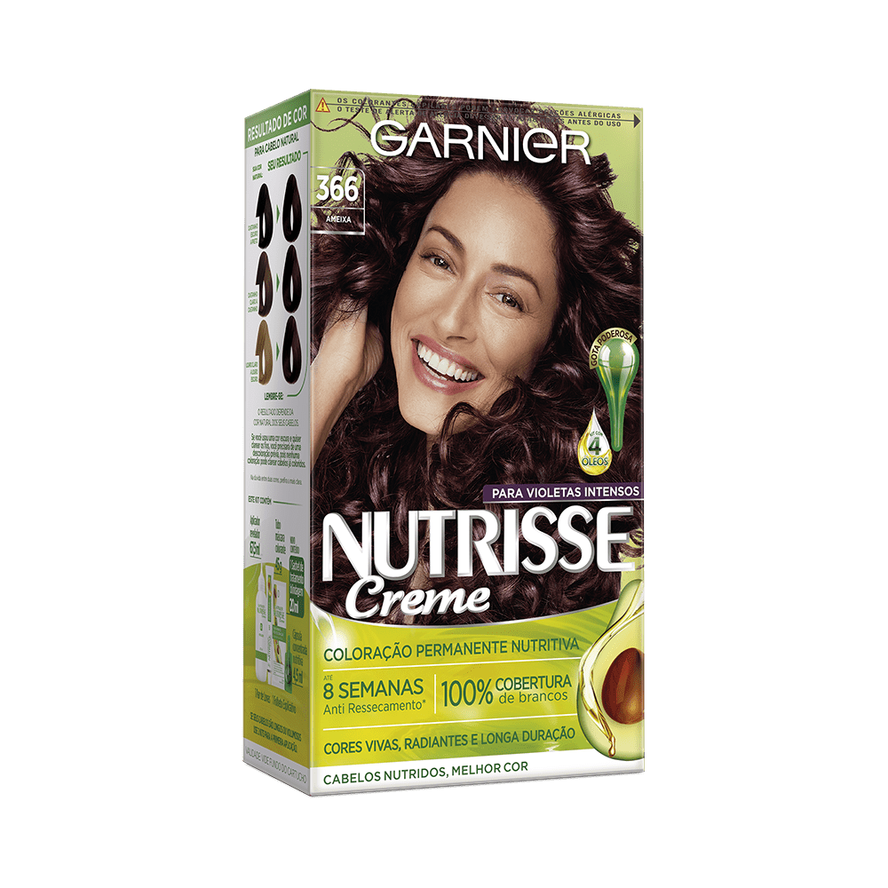 Kit Coloração Creme 366 Ameixa Garnier Nutrisse - Imagem 1