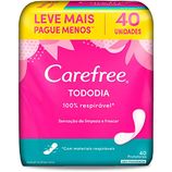 Protetor Diário Carefree Brisa Sem Perfume com 40 Unidades