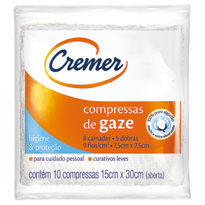 Compressa de Gaze 10Unid Cremer Max
