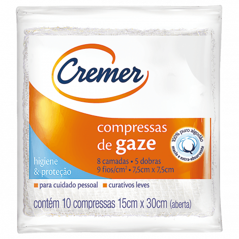 Compressa de Gaze 10Unid Cremer Max - Imagem 1