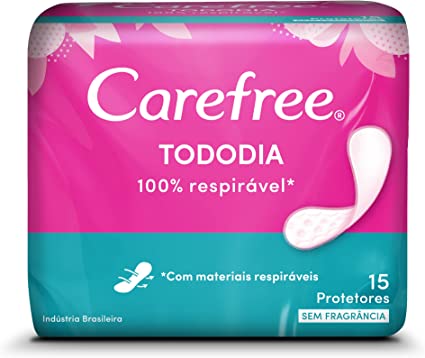 Protetor Diário Carefree Brisa Sem Perfume com 15 Unidades - Imagem 1
