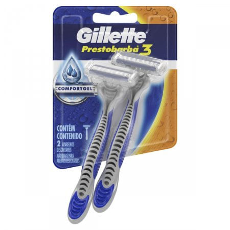 Aparelho de Barbear Gillette Prestobarba 3 2 Unidades - Imagem 1