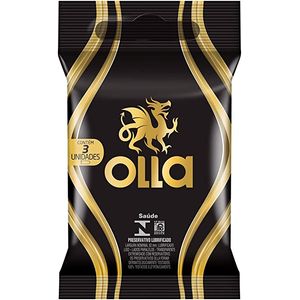 Preservativo Olla Lubrificado Sachet De Bolso, 3 Unidades