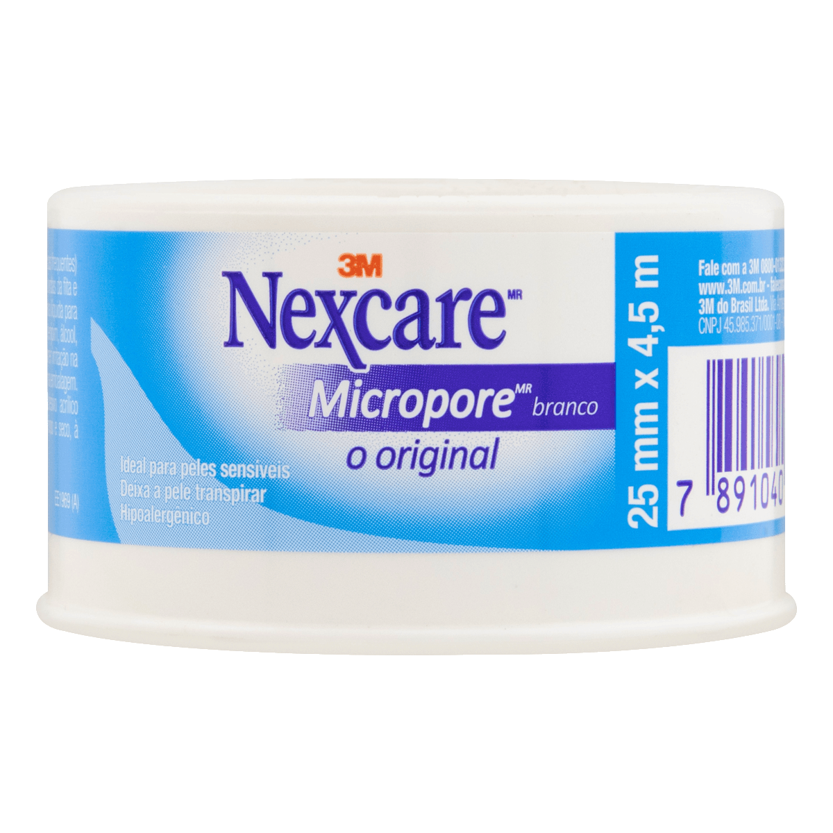 Fita Microporosa 25mm X 4.5m Branca Nexcare - Imagem 1