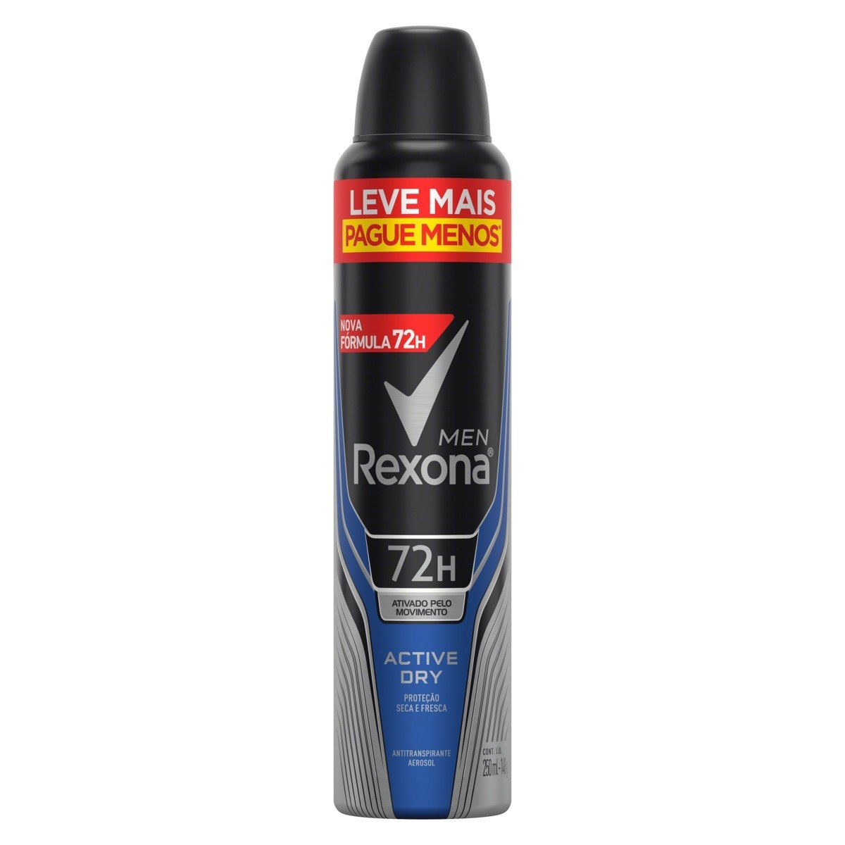 Antitranspirante Aerossol Active Dry Rexona Men 250Ml Leve Mais Pague Menos - Imagem 1