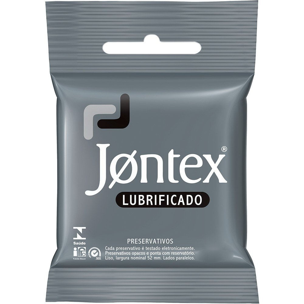 Preservativo Jontex Lubrificado lubrificado, 3 unidades - Imagem 1