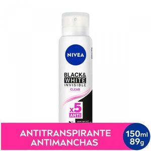 Desodorante Feminino Nivea Invisible For Black & White clear, aerosol, 1 unidade com 150mL