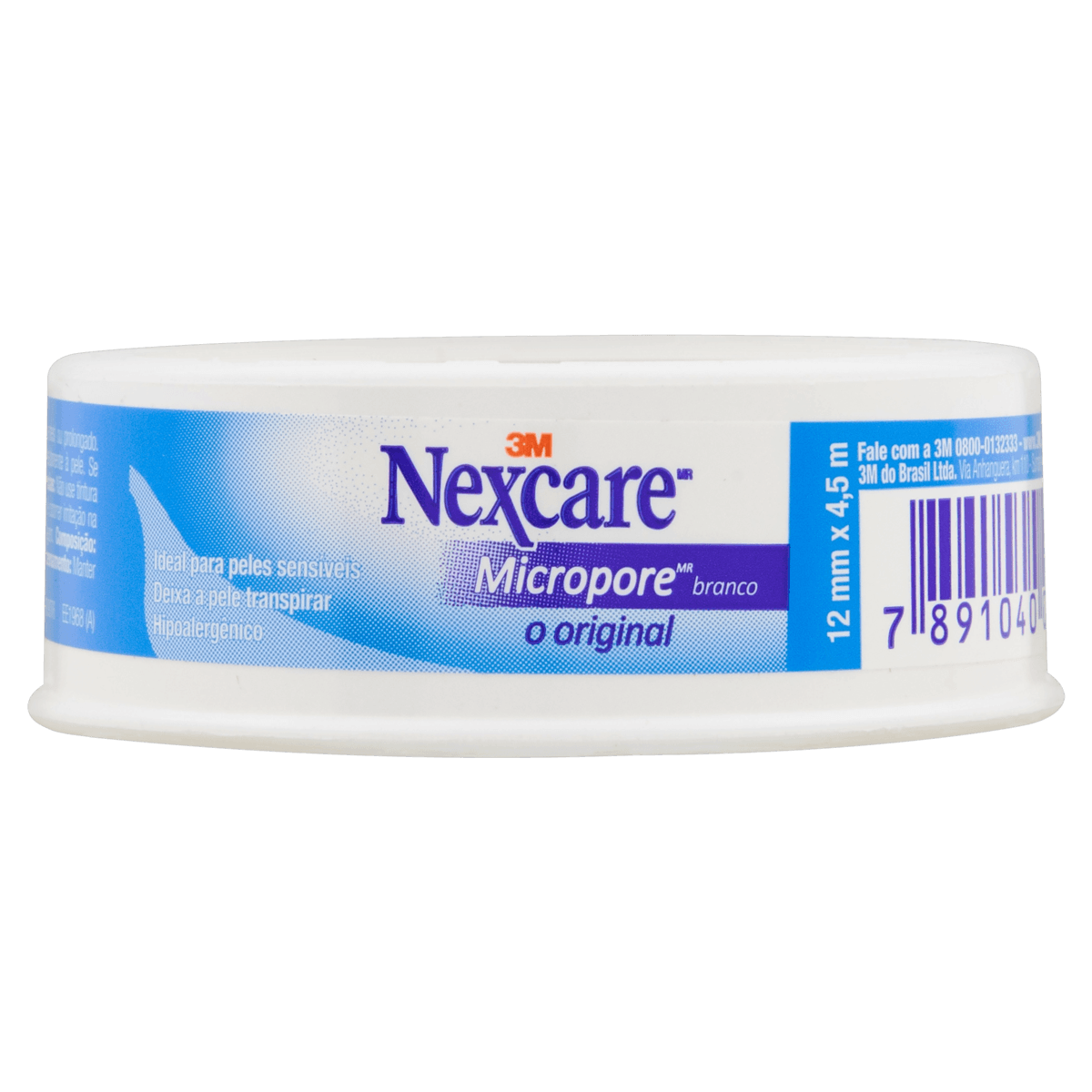 Fita Microporosa 12mm X 4.5m Branca Nexcare - Imagem 1